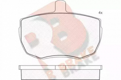 R BRAKE rb0230 -  Комплект тормозных колодок, дисковый тормоз